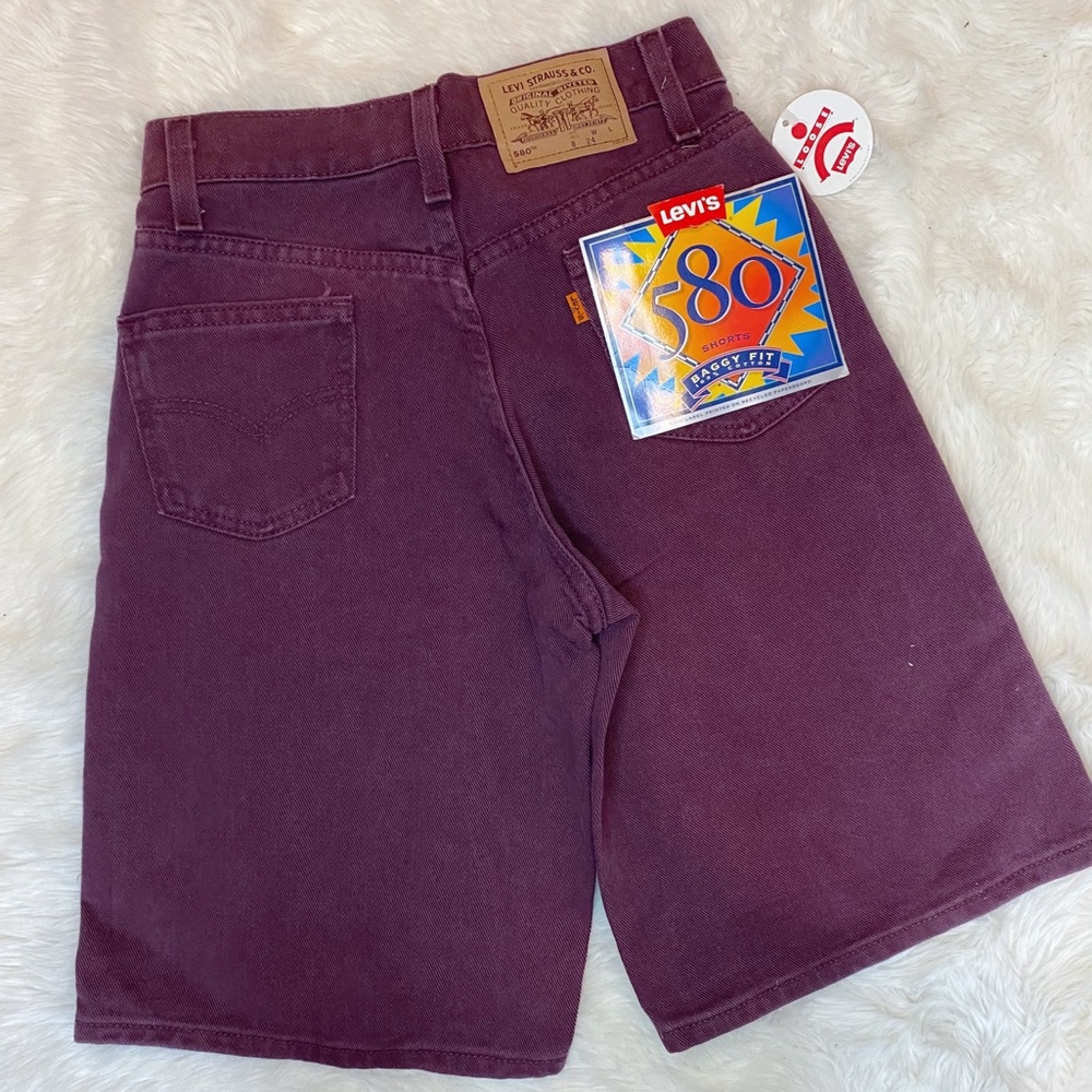NWT Levi's 580 Vintage Orange Tab Burgundy Shorts